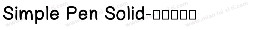 Simple Pen Solid字体转换